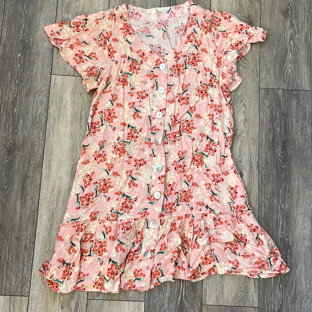 Floral Button-Up Dress